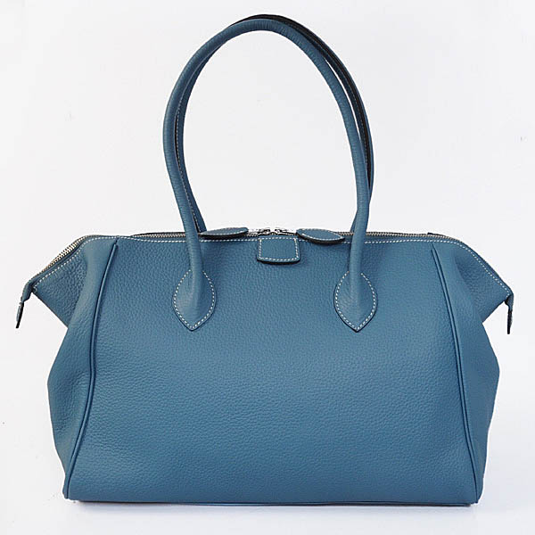 1269 Hermes 37 centimetri parigi pelle Bombay clemence in Medium Blue